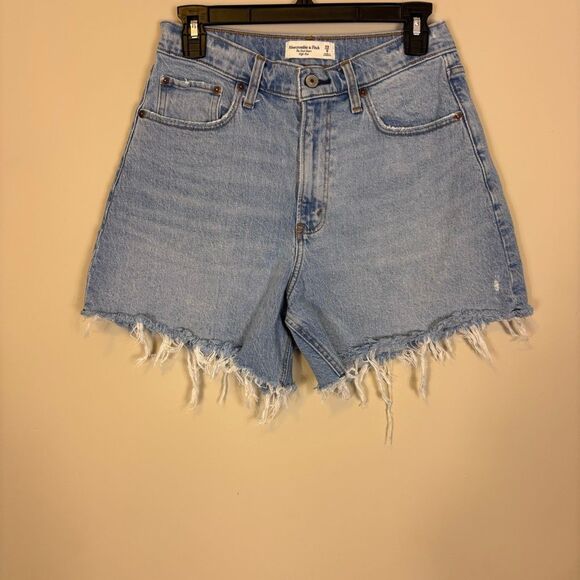 Abercrombie & Fitch The Dad Shorts High Rise Curve Love Jean Shorts 8 - Picture 1 of 6
